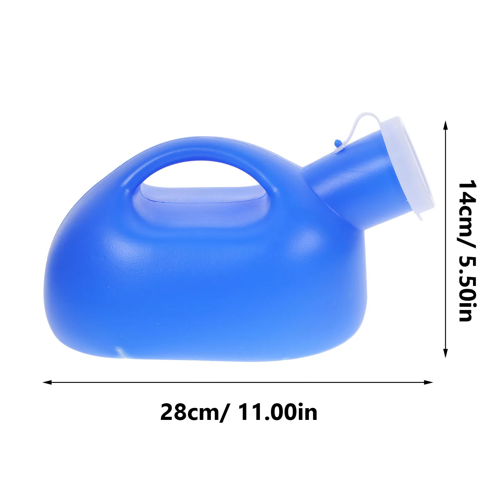 

2Pcs Portable Urinal 2000ml Plastic Elderly Care Urine Bottle with Tube Blue No Leakage Outing Must-have Bathroom