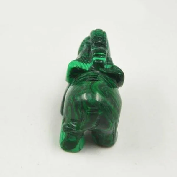 New Green High Quality Malachite Elephant Carving Handmade Gifts