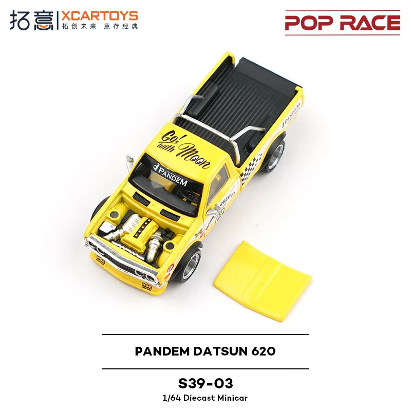 รถของเล่น XCARTOYS POP RACE 1/64 PANDEM DATSUN 620 รถของเล่นโลหะผสม รถโมเดลโลหะหล่อขึ้นรูป ของเล่นเด็ก ของขวัญคริสต์มาสสำหรับเด็กผู้ชาย