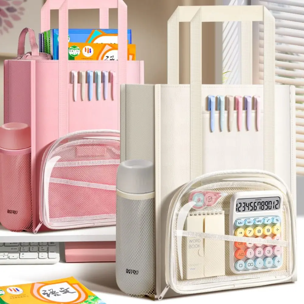 Seven-layer Tote School Bag Large-capacity Waterproof Students Tutorial Bag Portable Stationery Storage Bag Students