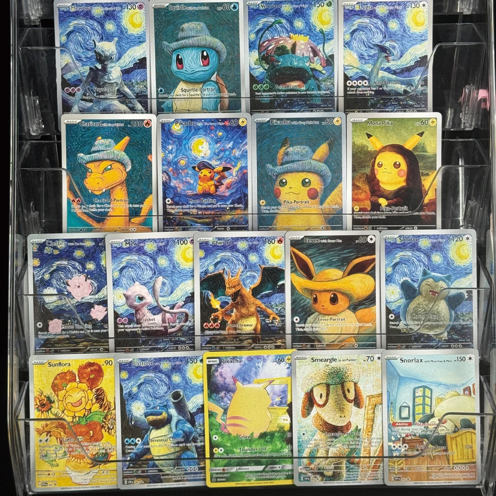 Ptcg 18pcs DIy Cartoon Anime Self-Control Mewtwo Pikachu Charizard Eevee Collect Trading Signature Card Child Birthday Gift