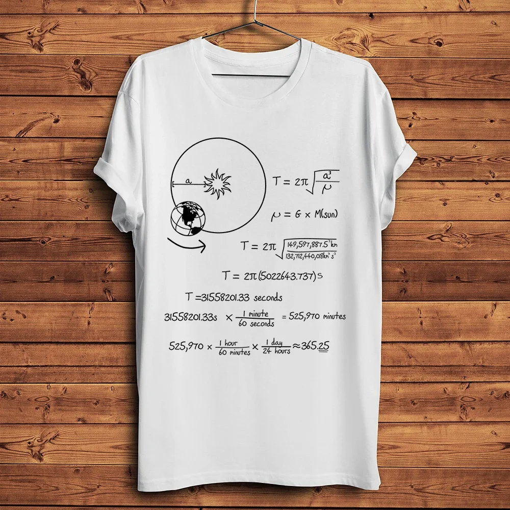 حساب الرياضيات لفترة ثورة الأرض مضحك المهووس التي شيرت ، الرجال عادية قصيرة الأكمام المحملة ، للجنسين الشارع الشهير الطالب الذي يذاكر كثيرا تي شيرت