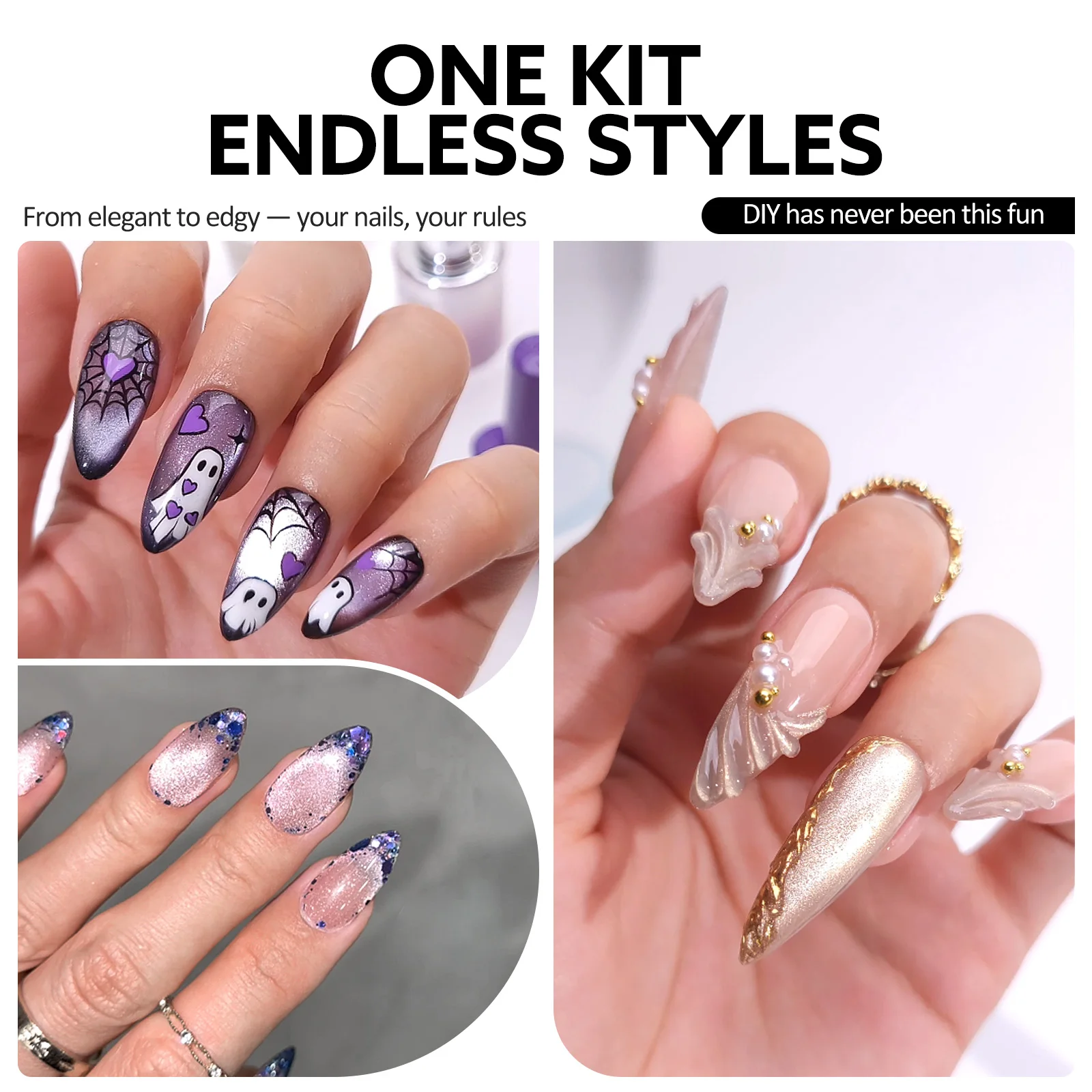 Venalisa Cat Eye Gel Nagellack Set Magnetischer Effekt Schimmerndes Nagelgel Set Hochpigmentiert Abziehbarer UV LED Nagelkunst Maniküre 10ml x 5 Stück – Detail 10
