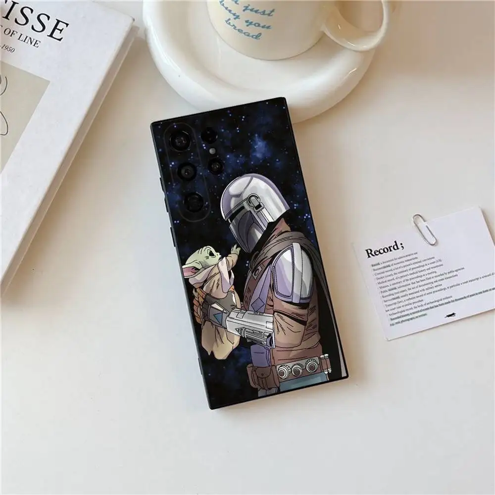 حافظة هاتف M-Mandalorian لهاتف سامسونج جالاكسي S25 Ultra S22 S23 S24 Ultra S21 S20 5G واقية من السيليكون الناعم من مادة البولي يوريثان Funda