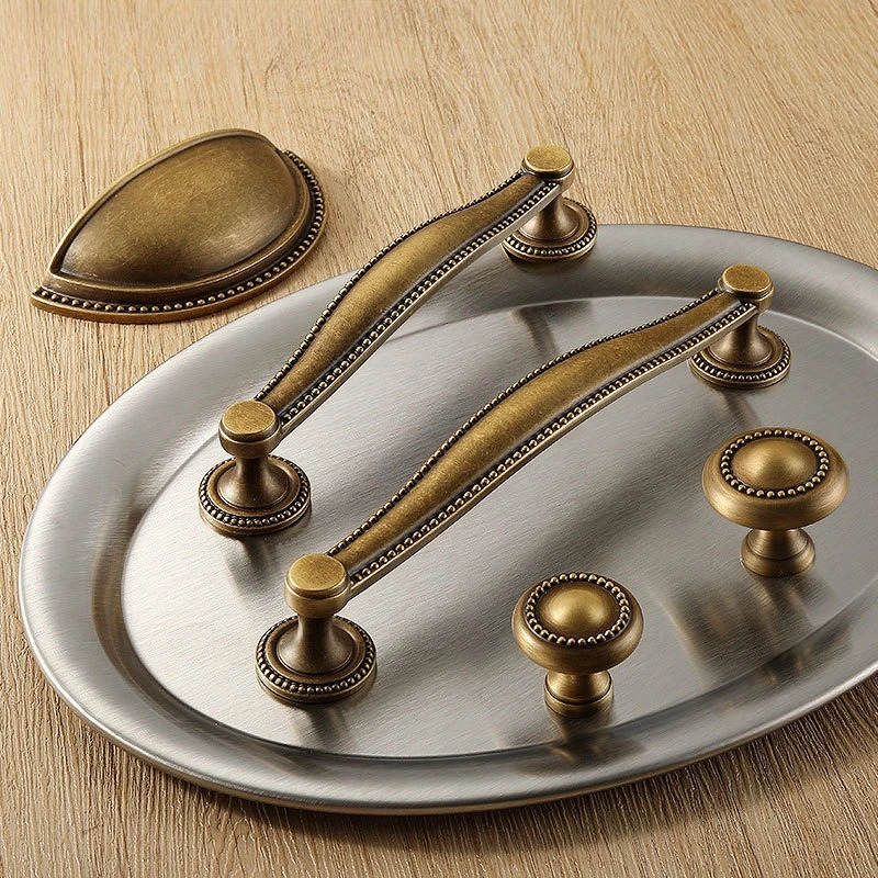

Nordic Vintage Brass Furniture Handles Bronze Handles for Wardrobe and Drawer Kitchen Cabinet Drawer Handles Shoe Cabinets Pulls