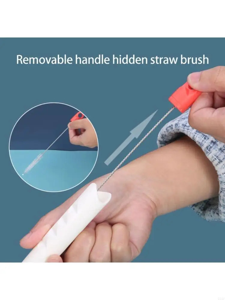 Flexible Sponge Cup Brush With Straw Cleaner Milk Bottle Cleaner For Baby Feeder 55KF