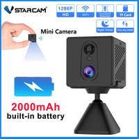 Vstarcam 3MP Mini Battery Camera Built-in 2000mAh Cam Wifi IR Night Vision Two-way Audio Humanoid detection Indoor Small Camera