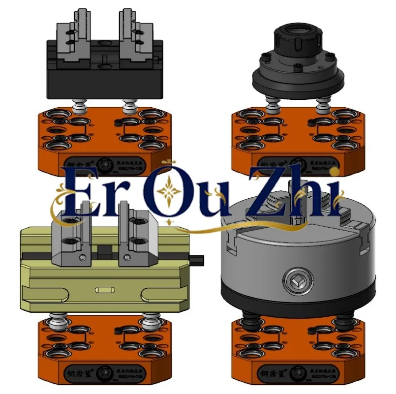 Steel Tooth Shark 5296 Integrated Zero Point Quick Change Clamp Plate Self-centering Vice Precision Positioning CN