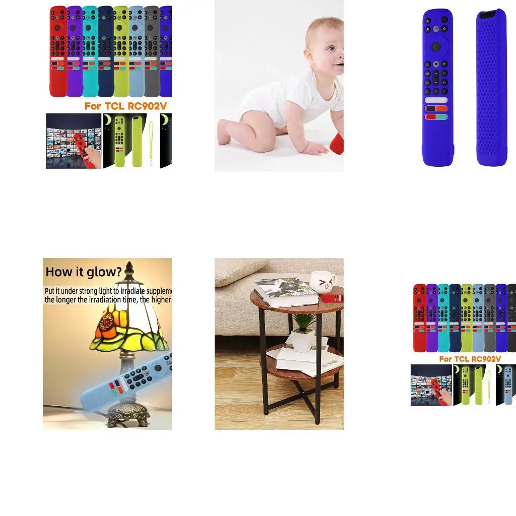 

Y1UB Silicone Remote Cover for TCL RC902V FMR4 FAR2 FMR1 Remote Control Full Protect Sleeve Bumpers Guard Glowing Protector