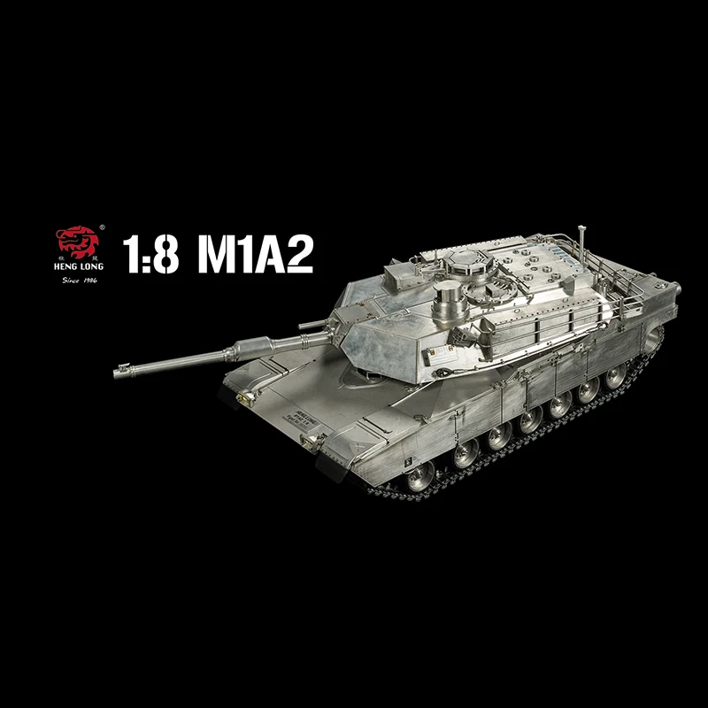 High Simulation Full Metal Heng Long 1/8 Scale Abrams M1A2 U.S.A RTR RC Tank Model 3918 TH16994-SMT2