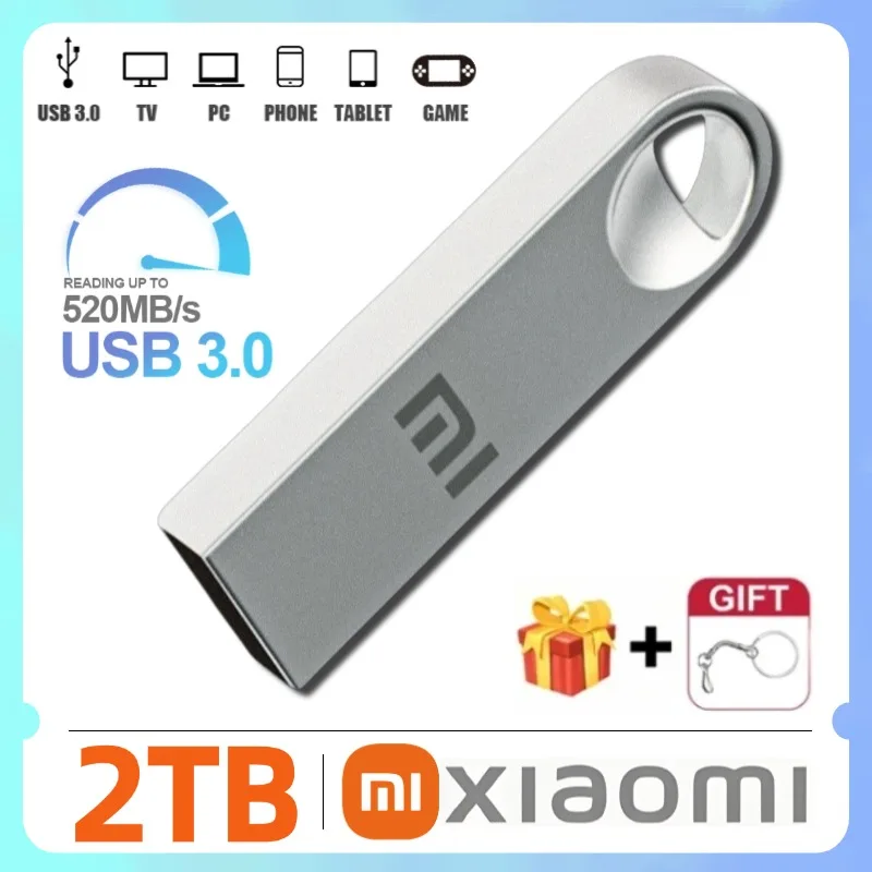 XIAOMI 2TB 128GB USB Flash Drives 1TB 256GB 512GB Type-C Micro 64GB 32 Pendrives Pen Drive Cle USB Stick Flash Disk For Phone