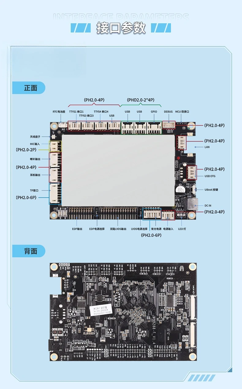 RK3288 Android industrial main board Embedded all-in-one machine Intelligent self-service end point equipment Industrial