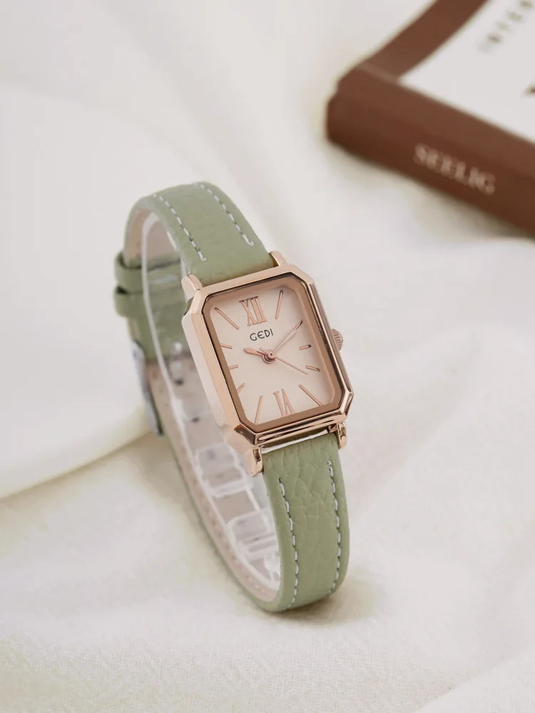 New Women'S Watch, Student StyleFrench-InspiredFresh And Delicate High-End Feel Simple And Elegant Square Wristwatch For Ladies.