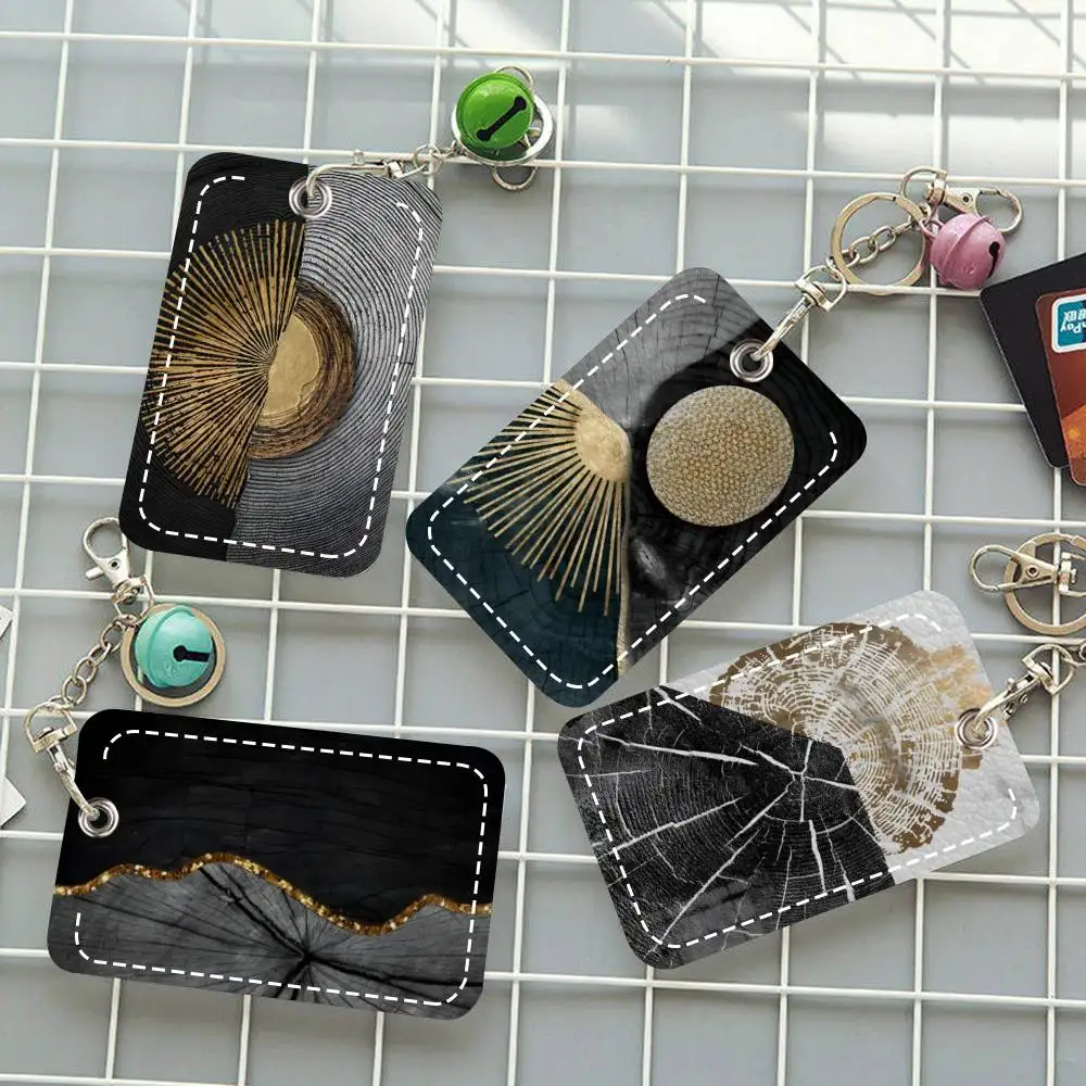 

Креативный держатель для карт Advanced Gold Creative Annual Ring, подходит для кредитных и проездных карт, прямоугольный защитный чехол-брелок из мягкой кожи
