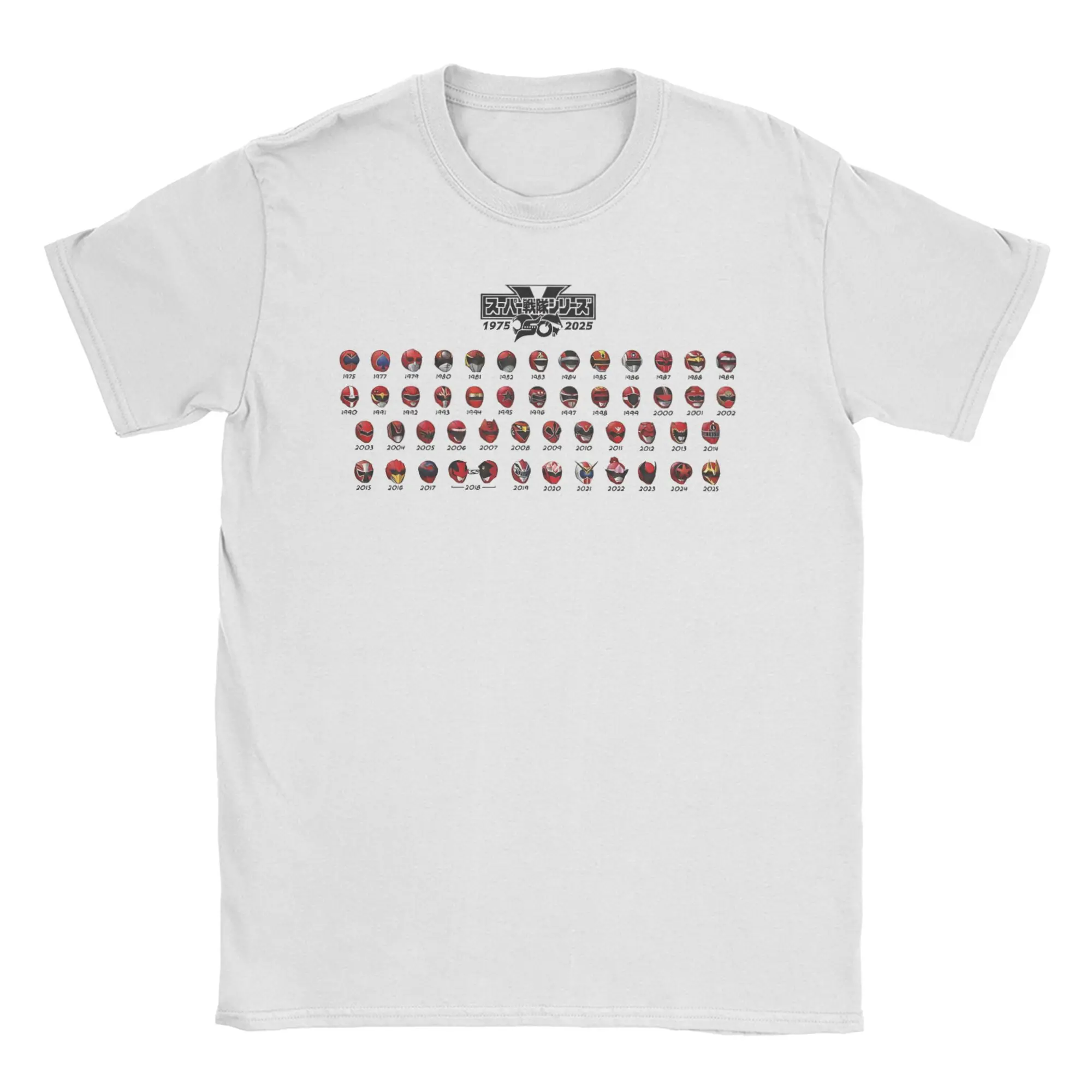 Camiseta Super Sentai Tamashii 50th Super Hero Getter Power Rangers, camiseta de algodón para hombre, camiseta con cuello redondo, camisetas con idea de regalo