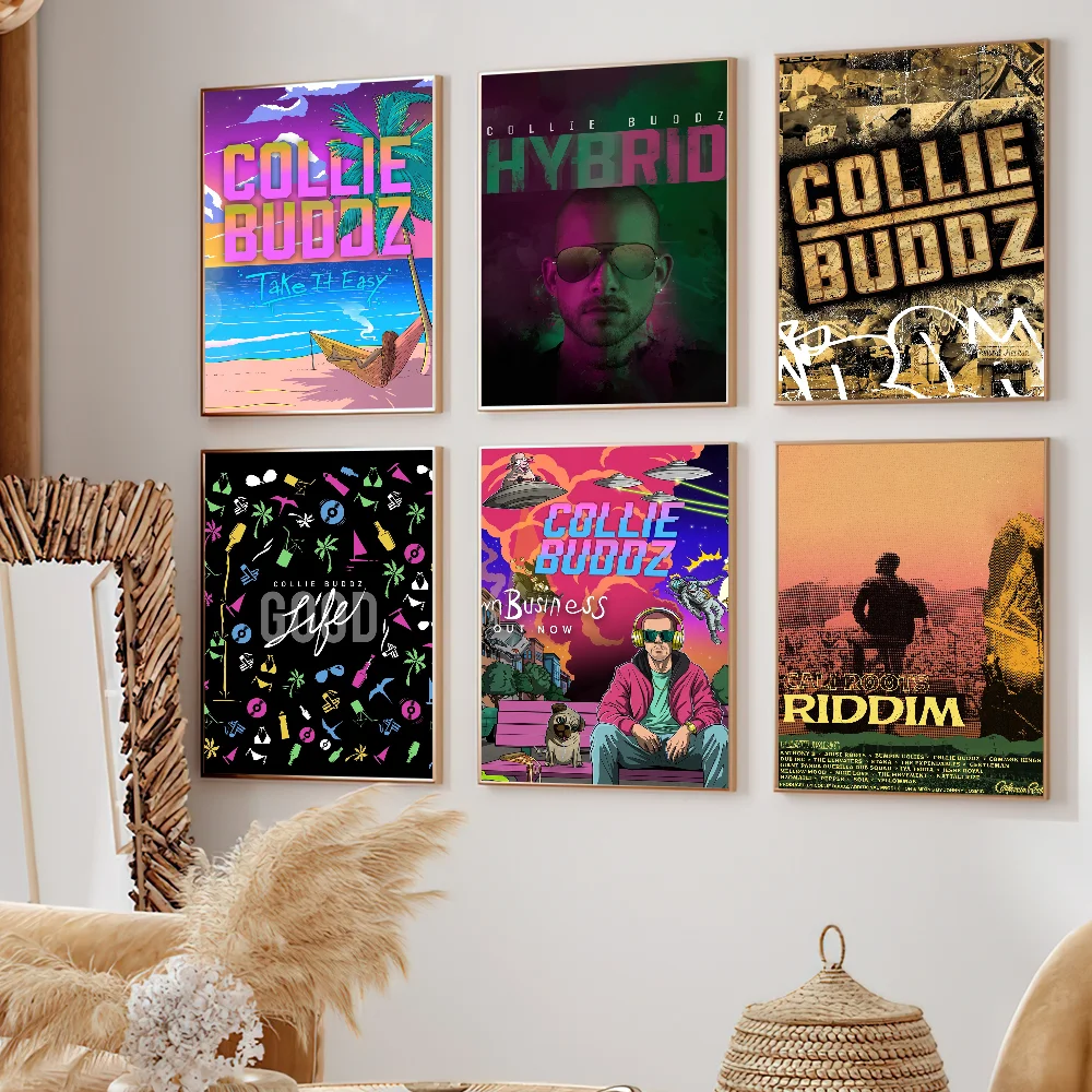 Singer C-Collie B-Buddz Take It Easy Poster Home Bar Coffee House Decor Aesthetic Art Wall Painting Stickers Indoor