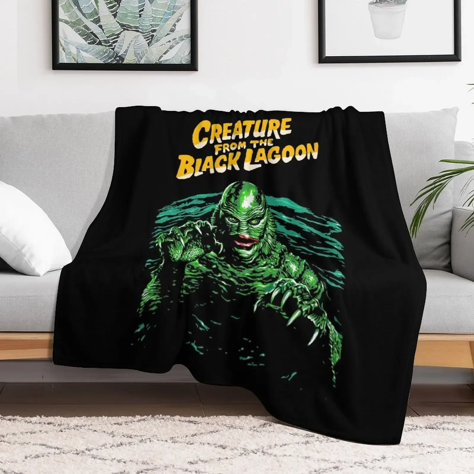 Retro Vintage Creature from the Black Lagoon Throw Blanket cosplay anime Luxury St Thermals For Travel warm winter Blankets