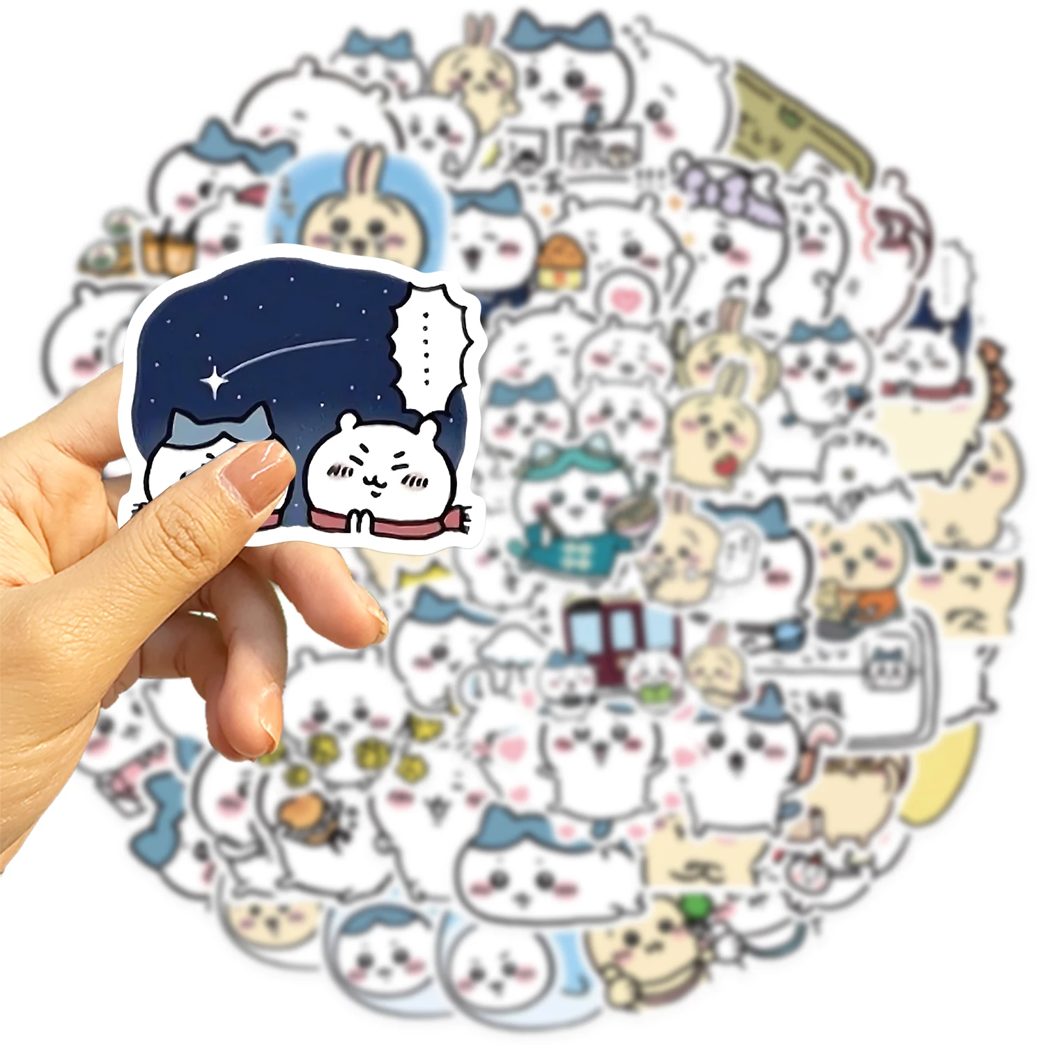 120 قطعة Kawaii Jiikawa ملصقات الكرتون الزخرفية مكتب الكمبيوتر المحمول سجل القصاصات الأمتعة القرطاسية لطيف الكتابة على الجدران ملصق للأطفال هدية #4