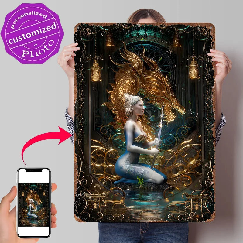 The Song of The Verde River Personalized 3D Textured Metal Poster Wall Art Tinplate Sign for Bedroom Decorations Office Decor