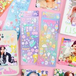 1pc koreanische ins Cartoon Bär Kaninchen niedliche Aufkleber Kinder diy Collage Mode kawaii Schreibwaren Handy dekorative Aufkleber