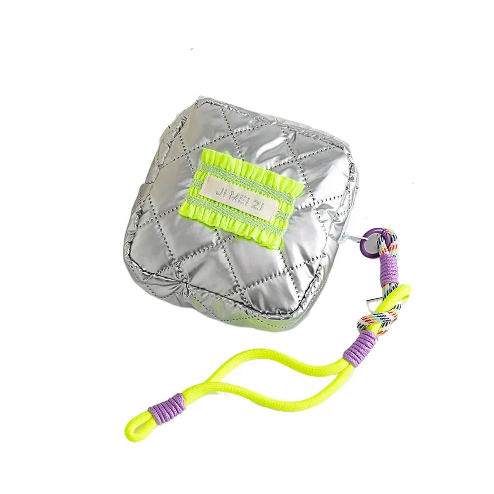 

PU Square Cosmetic Pouch Waterproof High Appearance Sanitary Napkin Storage Bag Large Capacity With Pendant Rope Makeup Bag