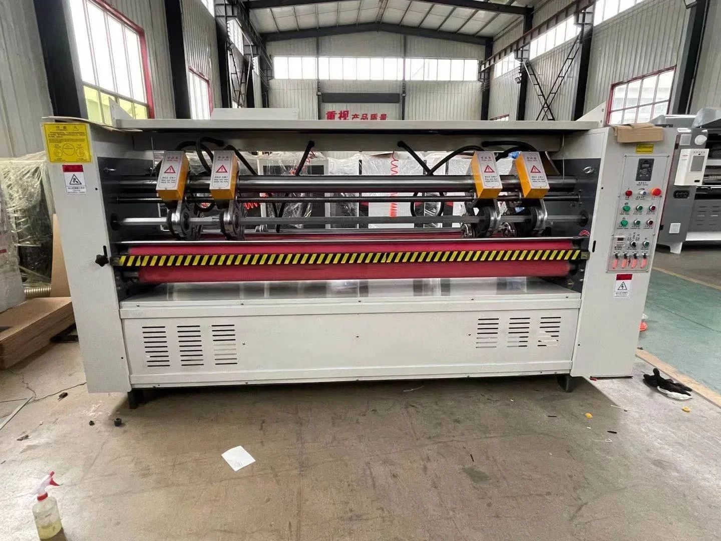 Thin Blade Slitter Scorer Carton Making Machine 2200mm Thin Blade Rotary Slitter Scorer 4 Blades Machine