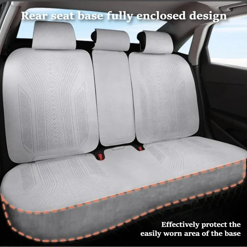 High Quality Light Luxury Suede Cushion Unit, 5 Seats Full Kit, Non Slip Feature, Interior Decor Piece