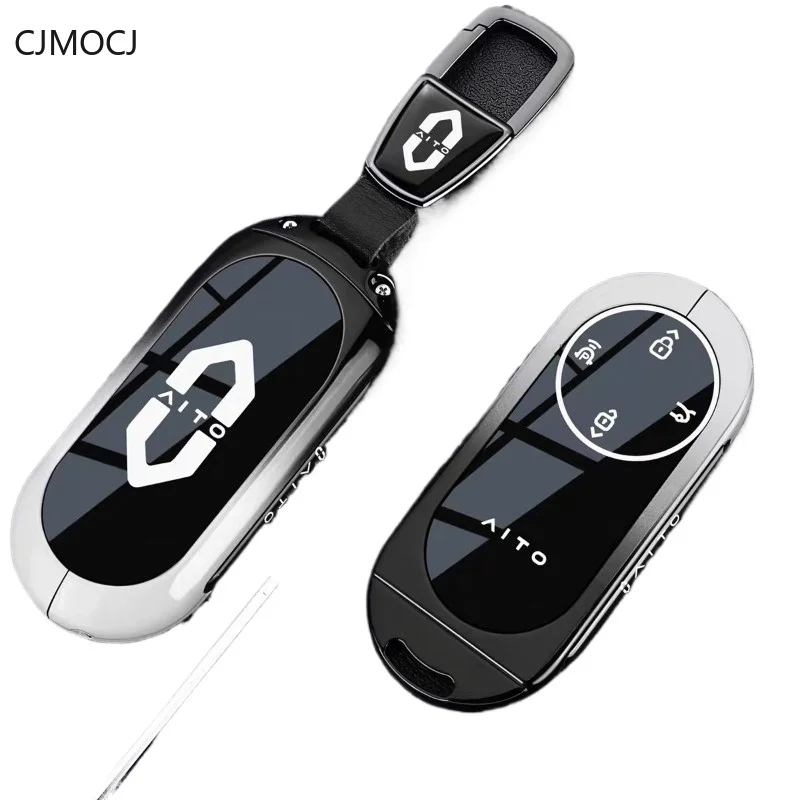 Premium Zinc Alloy Key Cover Case for AITO M8/M5 EV Max/M7/M9 (2025) - Protective Key Fob Shell  Keybag Keychain