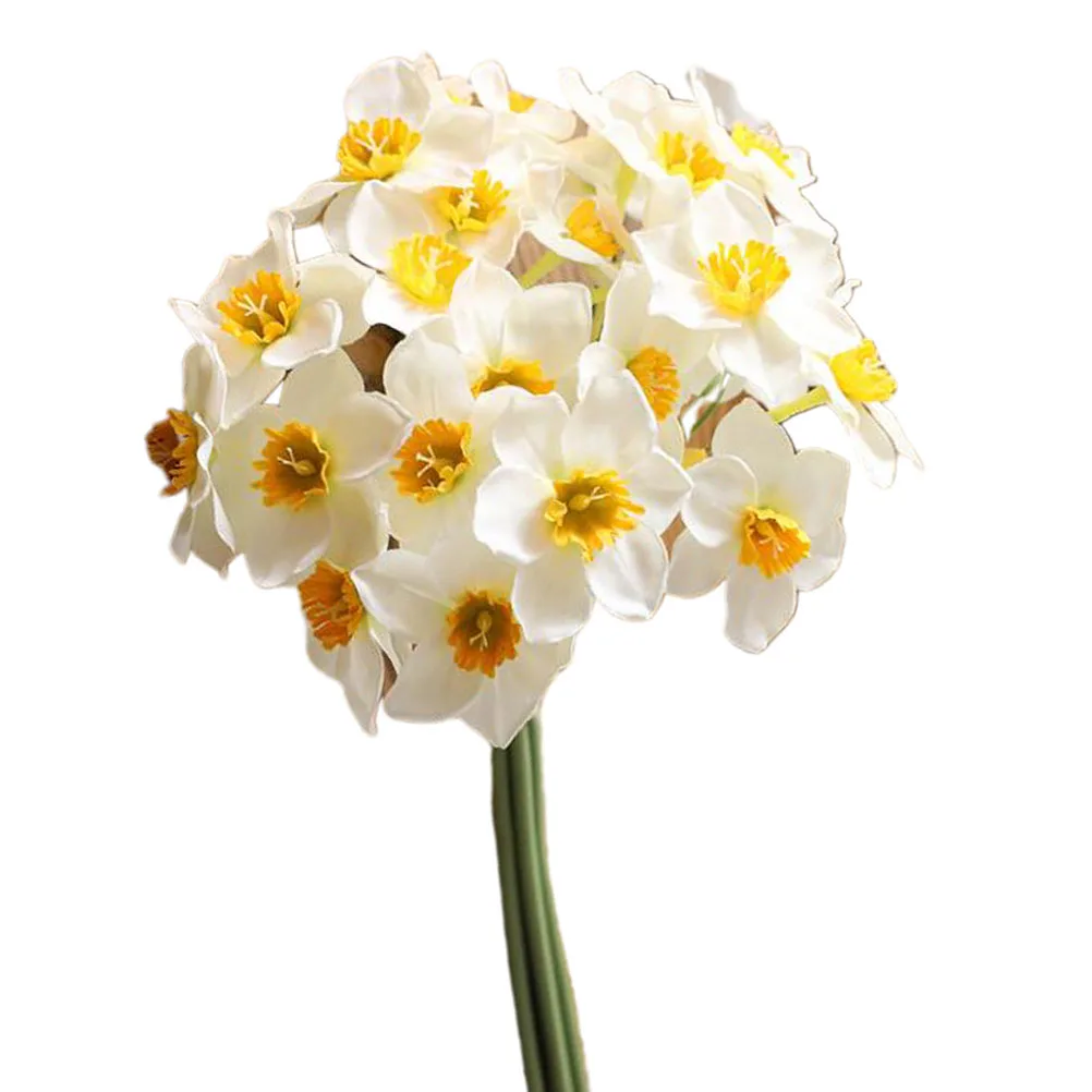 

Simulated Daffodils Bouquet Artificial Flowers Faux Hydrangea Home Office Decor Wedding Party Lifelike Adornment Photography