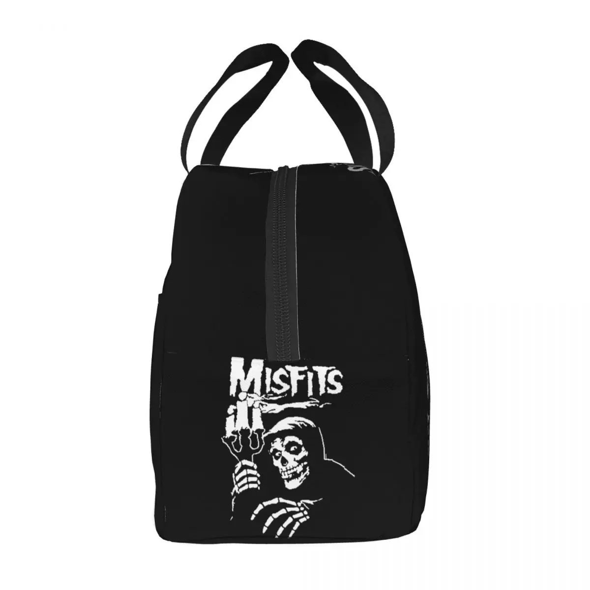 Rock Misfits Skull Insulated Lunch Box for Women Reusable Thermal Cooler Lunch Bag Kids School Food Picnic Container Tote Bags