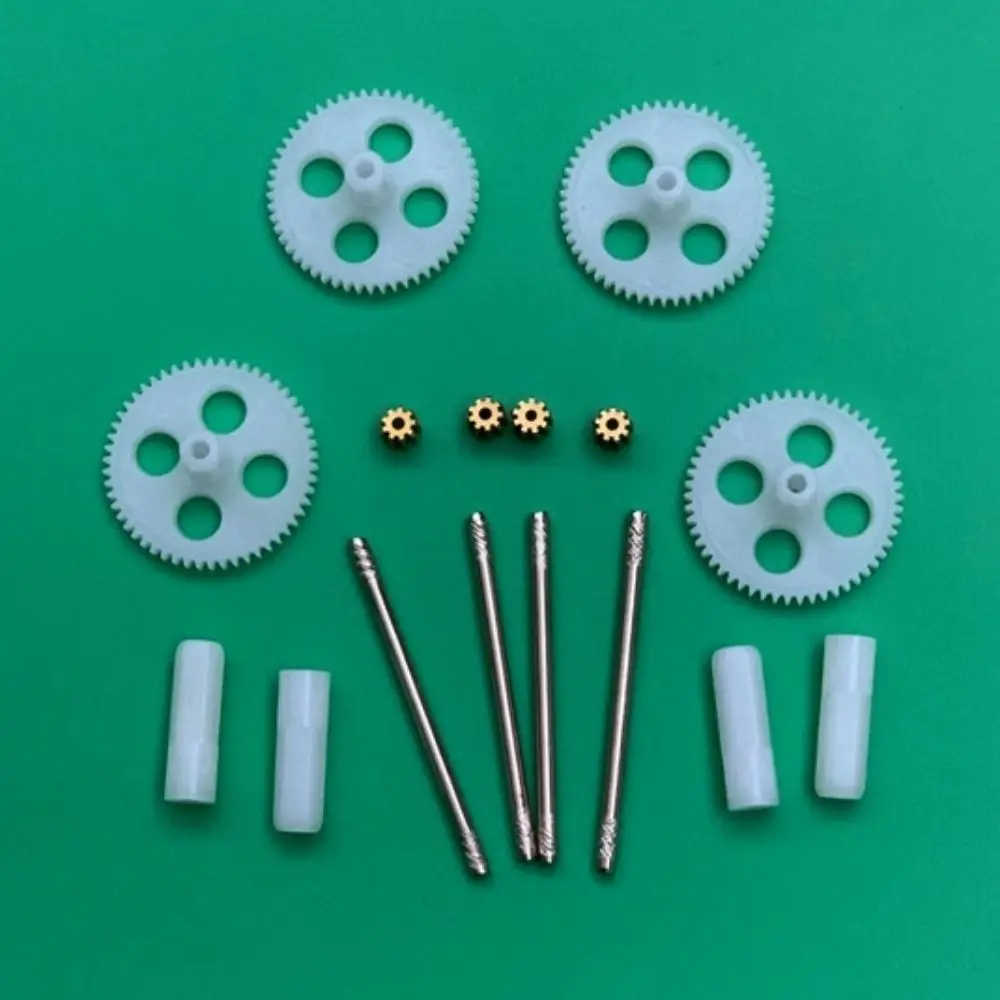 새로운 화이트 기어 세트 모터 기어 플라스틱 및 구리 내구성 모터 기어 메인 기어 세트 Syma X5 X5C X5SC X5SW M68