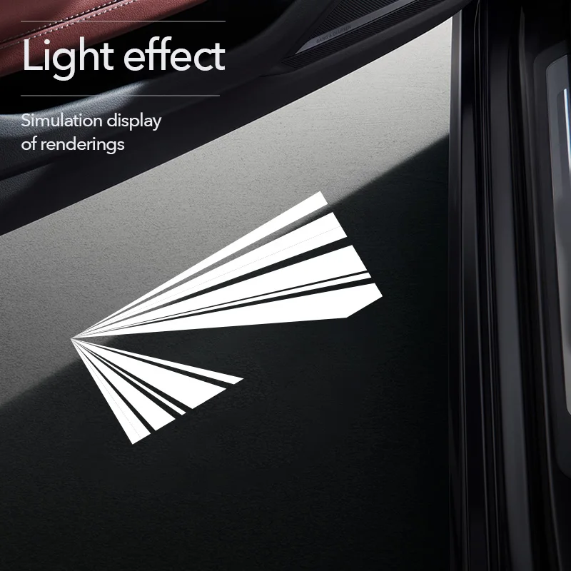  Car Door Lights For For Tesla Model3 New ModelY ModelS 2025 Laser Decor HD leds  Lamp Glass Lens Never Fade