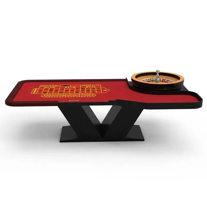 275cm Lucky Red European Style Single  Casino Roulette Wheel Table Gambling Roulette Table With 32inch Wheel
