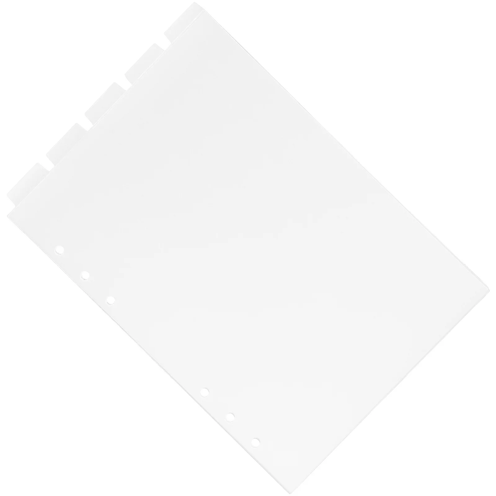 Pagina delle schede per notebook Divisori in PVC A5 Schede indice per notebook Divisori trasparenti per raccoglitori per diari Divisori per raccoglitori