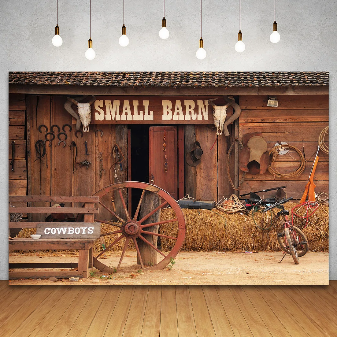 

Small Barn Photography Backdrops Custom Printed Kids New Born Baby Shower Photography Studio Photo backgrounds