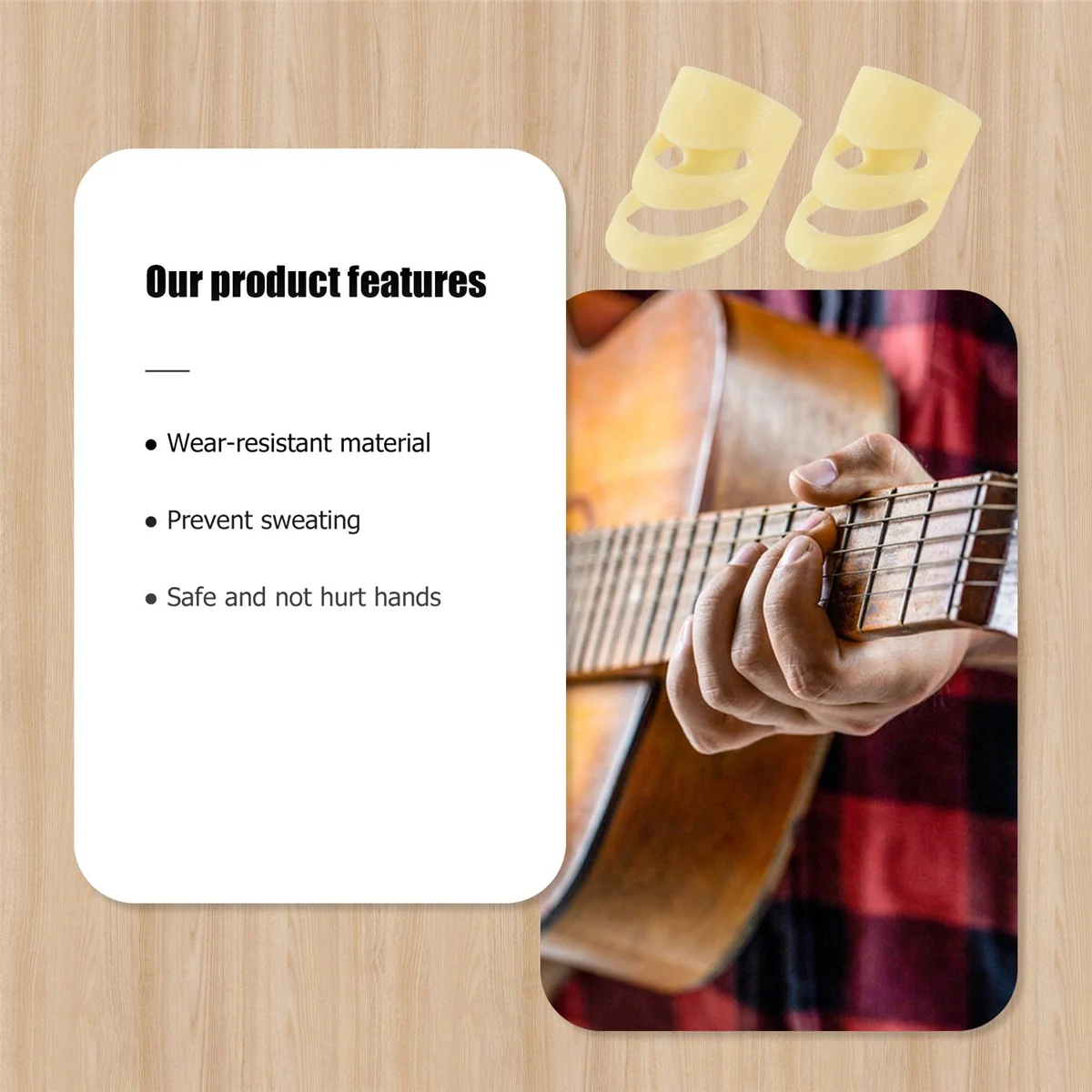 3 Pcs Guitar Picks Electric Acoustic Guitar Ukulele Index Finger Picks Pick Guitar Stringed Instrument Part Accessories M