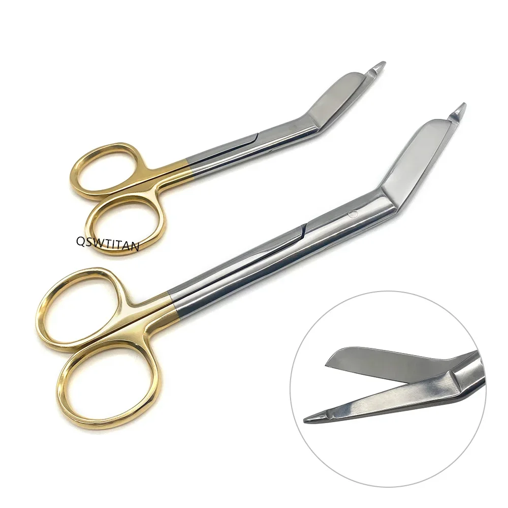 14/18CM Gauze Scissors Nursing Lister Bandage Golden Handle Stainless Steel Plastic surgery instrument