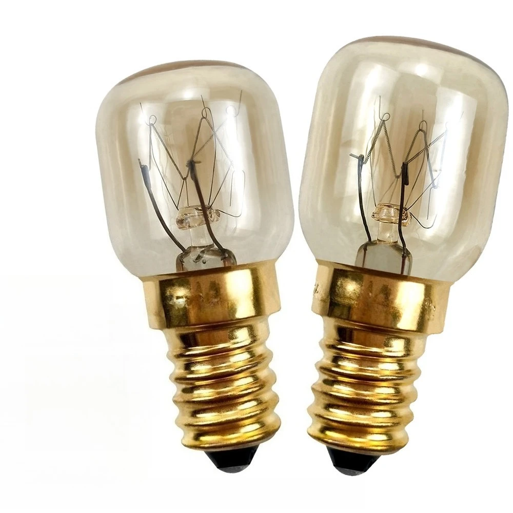 Heat Proof E14 Small Incandescent Bulb 15W 25W Fit Oven Microwave Stove Himalayan Salt Lamp