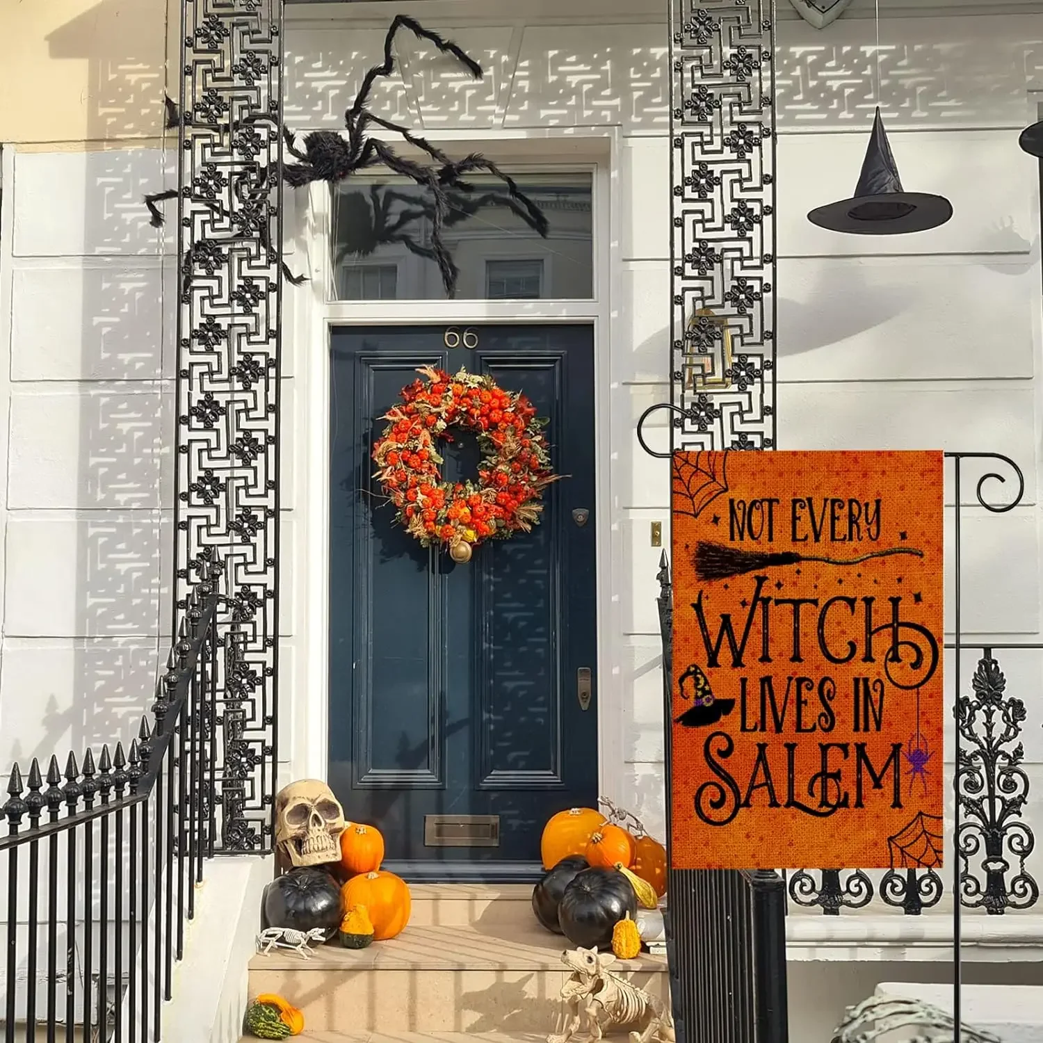 Not Every Witch Lives in Salem Garden Flag Halloween Garden Flag Halloween Decorations Outdoor Decor Spooky Room Decor 12x18in