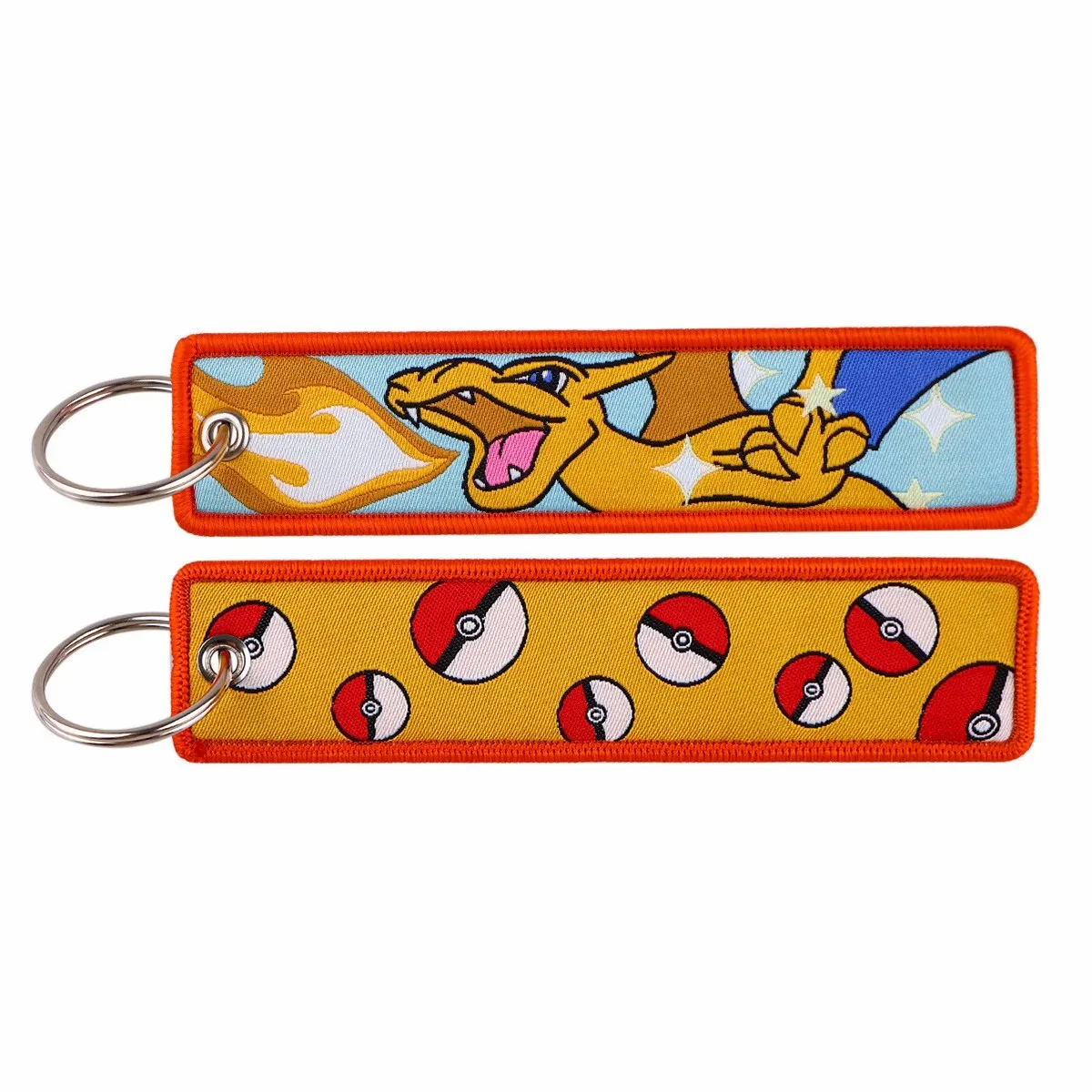 Anime Pokemon Cartoon Stickerei Schlüsselanhänger Zubehör Schlüsselband Niedliche Pikachu Figuren Etikettenhalter Schlüsselring Anhänger Spielzeug Geschenk
