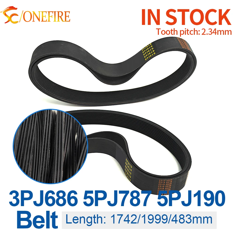 2Pcs/Lot Rubber V-ribbed belt 3PJ686 5PJ787 5PJ190 Sports Bike Treadmill Exercise Bike Spinning Belt