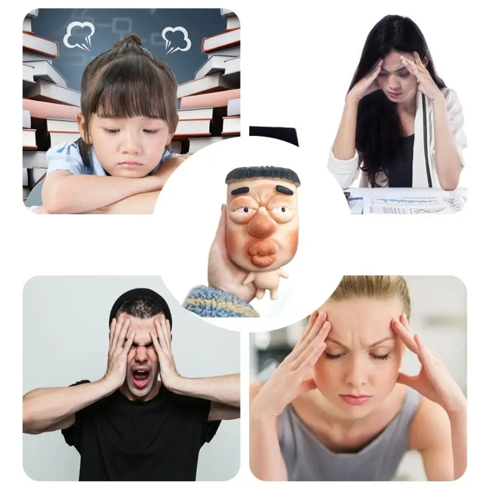 Trage Rebound Lelijke Facial Squeeze Kneden Elastische Uitdrukking Karakter Knijpen Pinch 3D Spoof Figuur Fidgeting Speelgoed