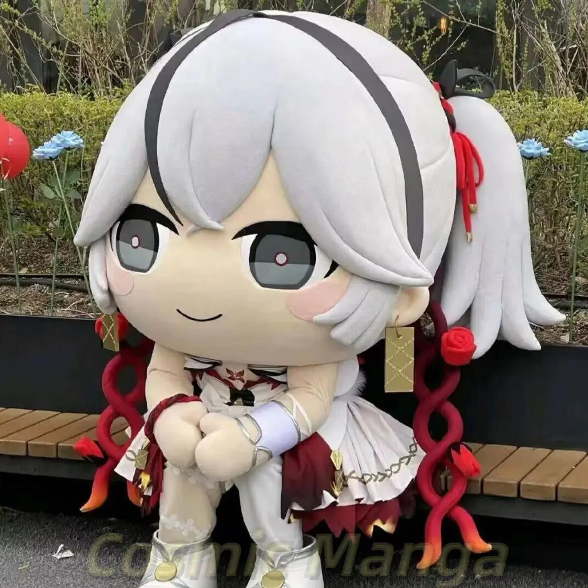 

Game Anime Camellya Wuthering Waves 30CM Sitting Posture Cartoon Figure Idol Anime Body Dress Up Plushie Pillow Halloween Gift