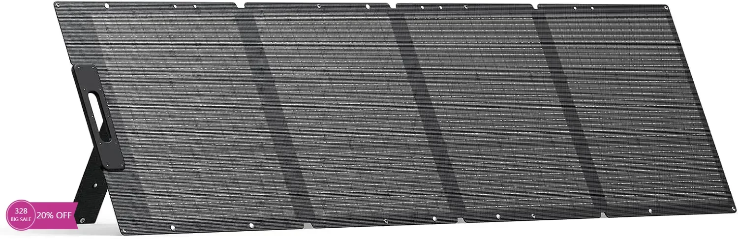 

Solar Panel PV200D, 200 Watt for Portable Power Station , Foldable Solar Charger with Adjustable for RV, Camping, Blackout
