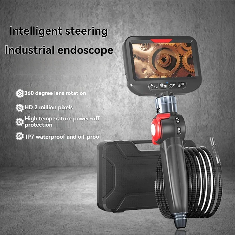 

6/8.5MM Lens 1080P HD 4.3'' ScreenTwo-Way Articulating Borescope, Endoscope Camera with Light Bendable pipeline detection
