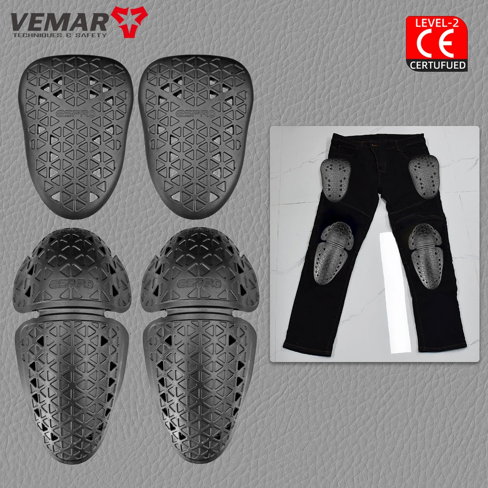 

CE2 Certification Knee Hip Pads Built-in Motorcycle Pants Riding Equipemt Motorbike Trousers Insert Protection Gears Accessories