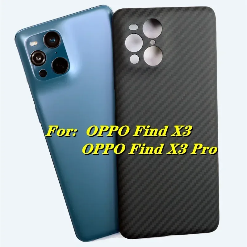 

Real Carbon Fiber Case For OPPO Find X3 Pro Carbon Fiber Case Aramid Fiber Cover For OPPO Find X3 Ultra-Thin Phone Case