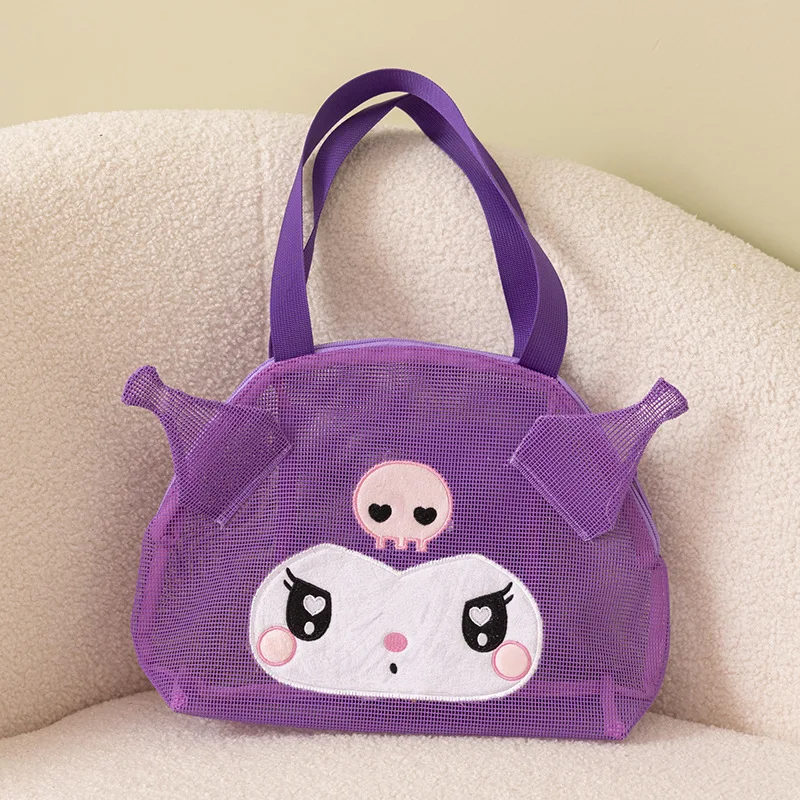 Sanrio My Melody Hangyodon Cartoon Handheld Toiletries Bag Kuromi Storage Large Capacity Shoulder Bag A Birthday Gift for Girls