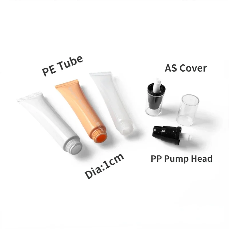 10g15g20g Pumpenkopf Kleines Volumen Schlauch Emulsionspumpe Vakuumflasche Foundation BB Cremeflasche Leerer nachgefüllter weicher Schlauch – Detail 3