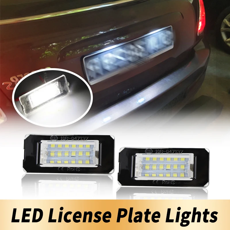 2PCS LED Number License Plate Lights Canbus For Mini Cooper R56 Hatchback 07-13 R57 Covertible 09- R58 Coupe  R59 Roadster 11-up